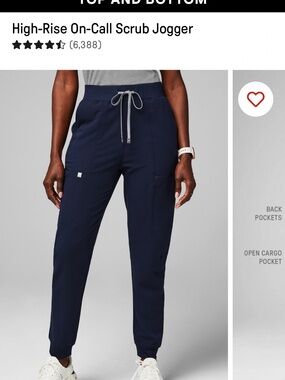 High-Rise On-Call Scrub Jogger Navy xs